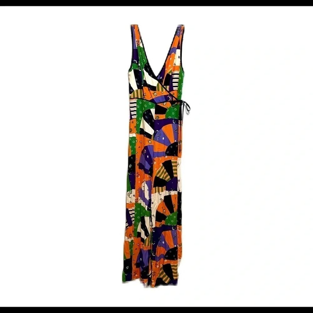 Urban Outfitters Patchwork Multimedia Jumpsuit Or… - image 1